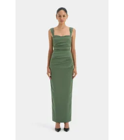 Sir The Label Florent Balconette Gown in Forest Green Size AU 12 for rent on The Volte - image 1