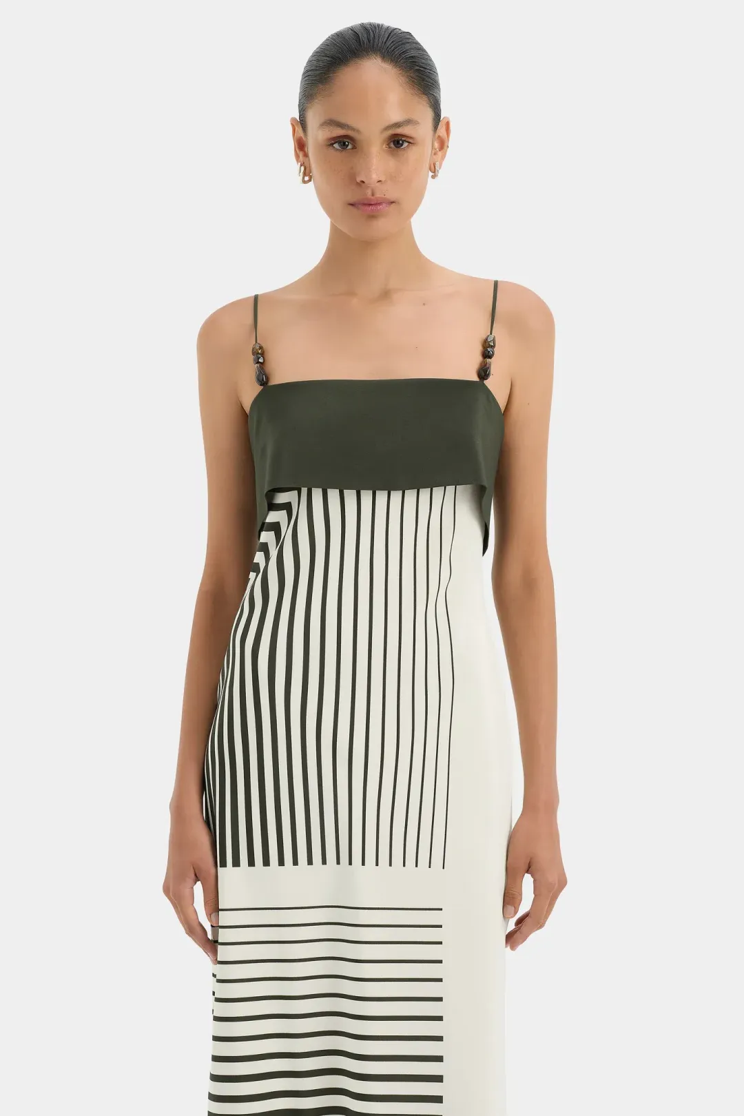 Sir The Label Leilana Slip Dress Garden Stripe Size 10  for rent on The Volte - main image