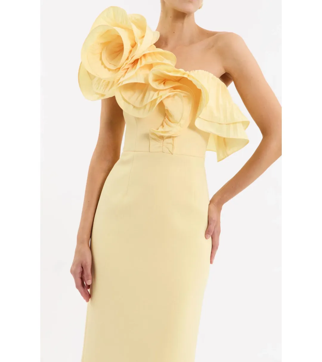 Rebecca Vallance Lulu Gown Yellow Size AU 10 for rent on The Volte - main image