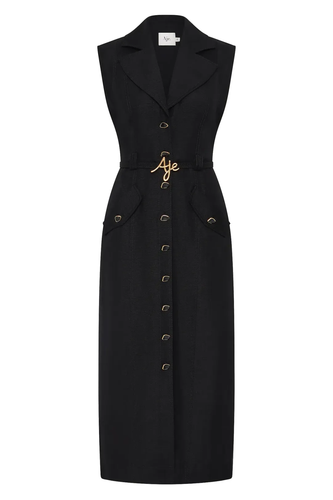 Aje Desiree Utility Shirt Dress Black Size AU 12 for rent on The Volte - main image