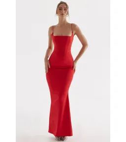 House of CB  Olivette Satin Corset Maxi Dress Red Rose Size S / AU 8 for rent on The Volte - image 2