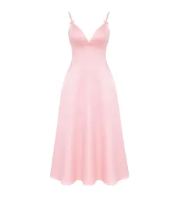 House of CB Tiffany Satin A-Line Midi Dress Parisian Pink Size S / AU 8 for rent on The Volte - image 6