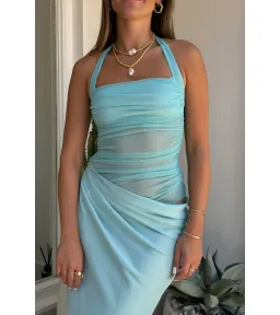 Benni Gina Maxi Dress in Aquamarine Blue Size 8 / AU 8  for rent on The Volte - image 2