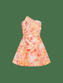 La Maison Talulah Camellia Mini Dress Rosetta Coral Print Size XS/Au 6  for rent on The Volte - image 5