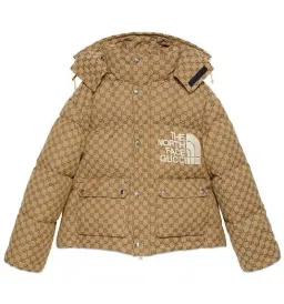 Northface x Gucci Puffer Jacket Beige Size 12 for rent on The Volte - image 1