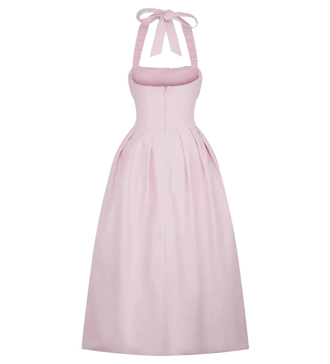 Meshki Candy Halter Midi Dress Ballet Pink AU 8  for rent on The Volte - main image
