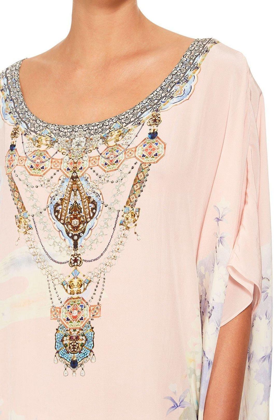 Camilla Harajuku Heiress Round Neck Kaftan Floral One Size for rent on The Volte - main image