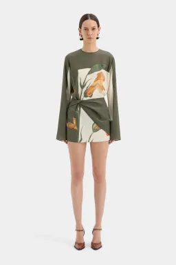 SIR Constance Twist Mini Dress Green Size 10 for rent on The Volte - image 1