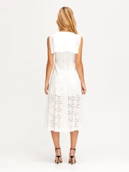 Alice McCall Wilde Grotto Midi Dress Porcelain White Size 4 for rent on The Volte - image 3