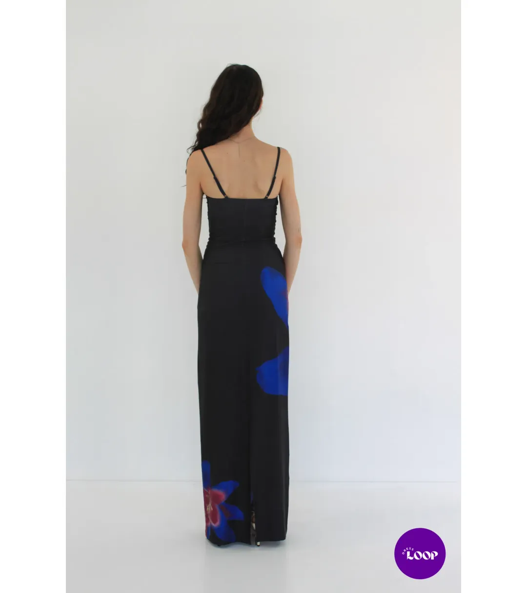 With Harper Lu Slip Maxi Dress Midnight Lily Floral Size XS/AU 6 for rent on The Volte - main image