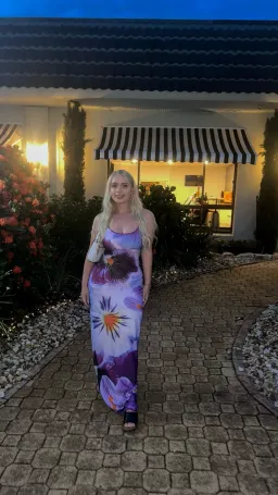 With Harper Lu Blossom Slip Maxi Dress Indigo Floral Size S/AU 8 for rent on The Volte - image 3