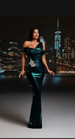 Diba Celina Delora Long Dress Green Size 8 for rent on The Volte - image 1