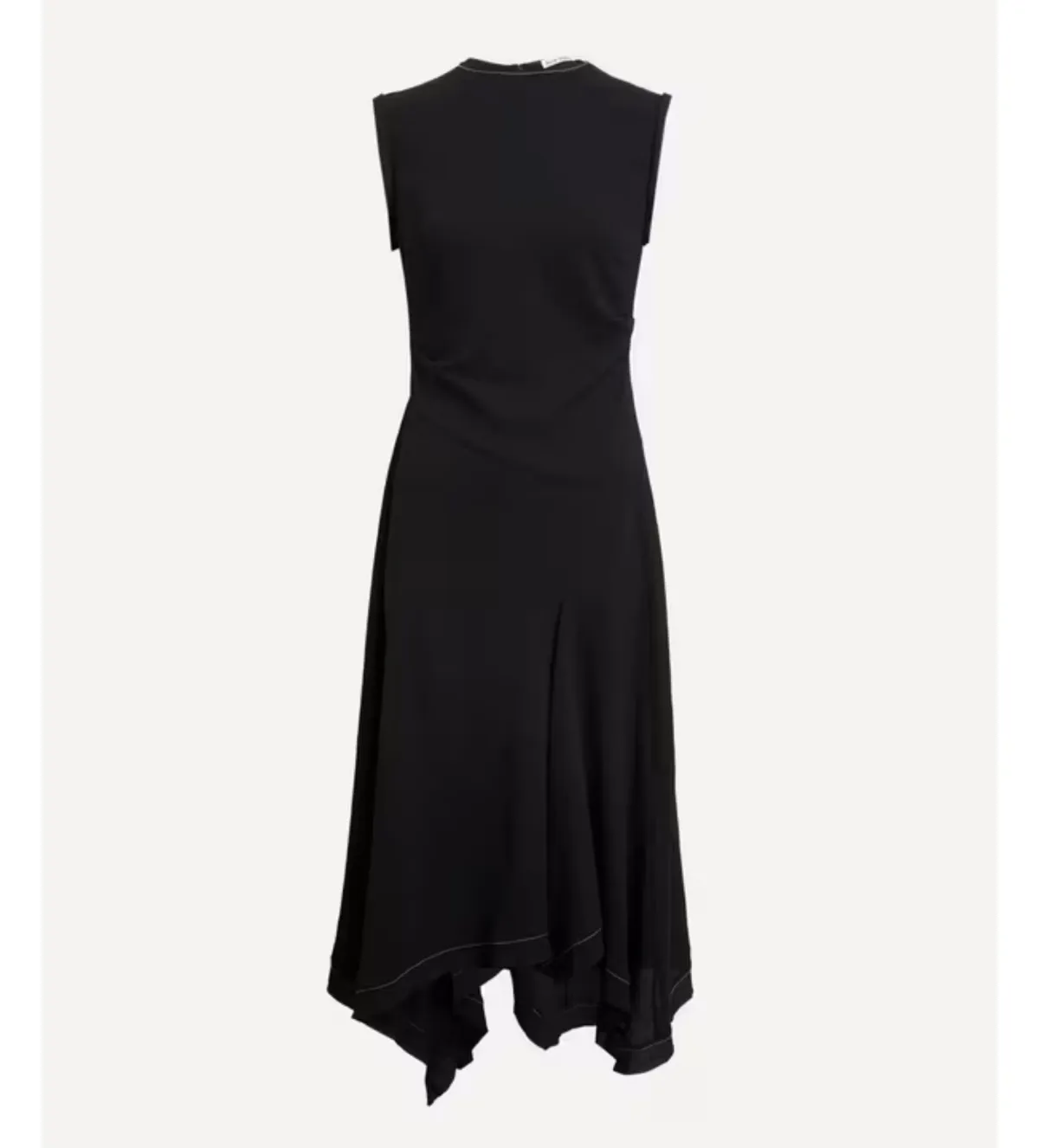 Acne Studios  Draped Midi Dress Black Size 10  for rent on The Volte - main image