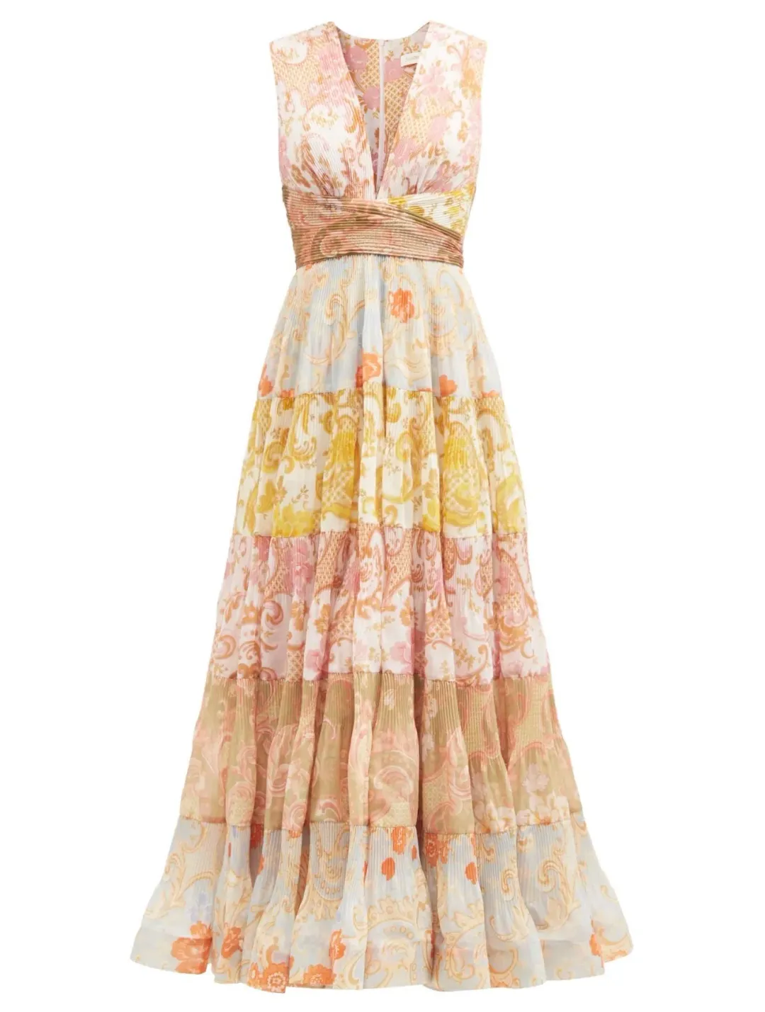 Zimmermann Postcard Pleated Midi Dress for rent on The Volte - main image