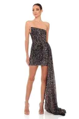 Eliya The Label Kamilla Sequin Mini Black Size AU 10 for rent on The Volte - image 2