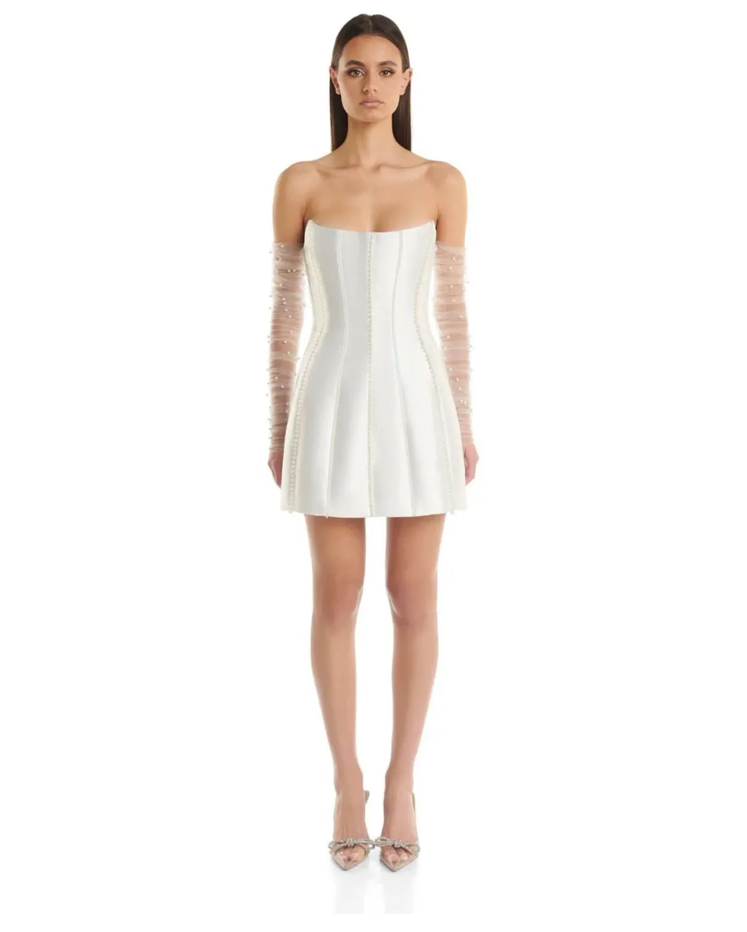 Eliya The Label Kayla Mini Dress White Size 6 for rent on The Volte - main image