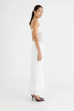 Benni Gabriel Maxi Dress White Size 12 for rent on The Volte - image 3
