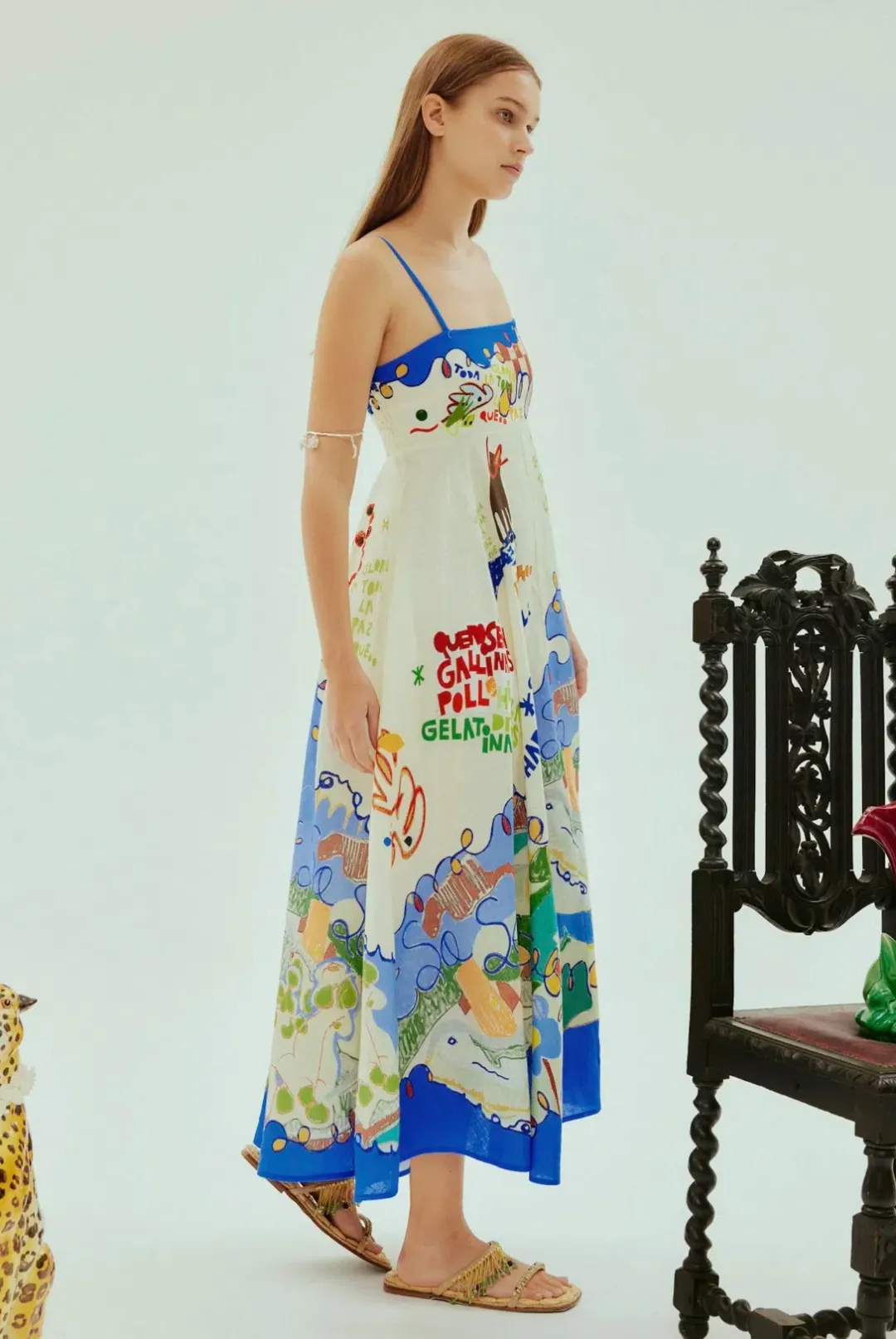 ALÉMAIS  Nadia Sundress Multi Size AU 12 for rent on The Volte - main image