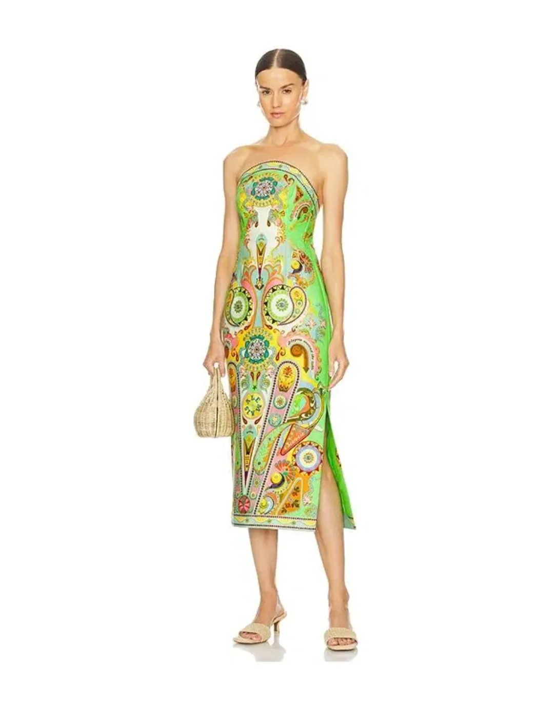 ALÉMAIS  Pinball Bodice Dress Green Size AU 14 for rent on The Volte - main image