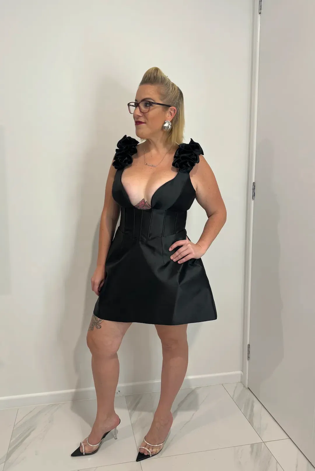 Eliya the Label Taria Dress in Black Size XL / AU 14 for rent on The Volte - main image