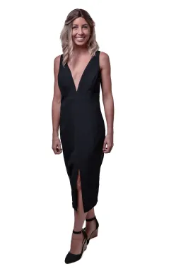 Bardot Bodycon Midi Dress Black Size 12 for rent on The Volte - image 1