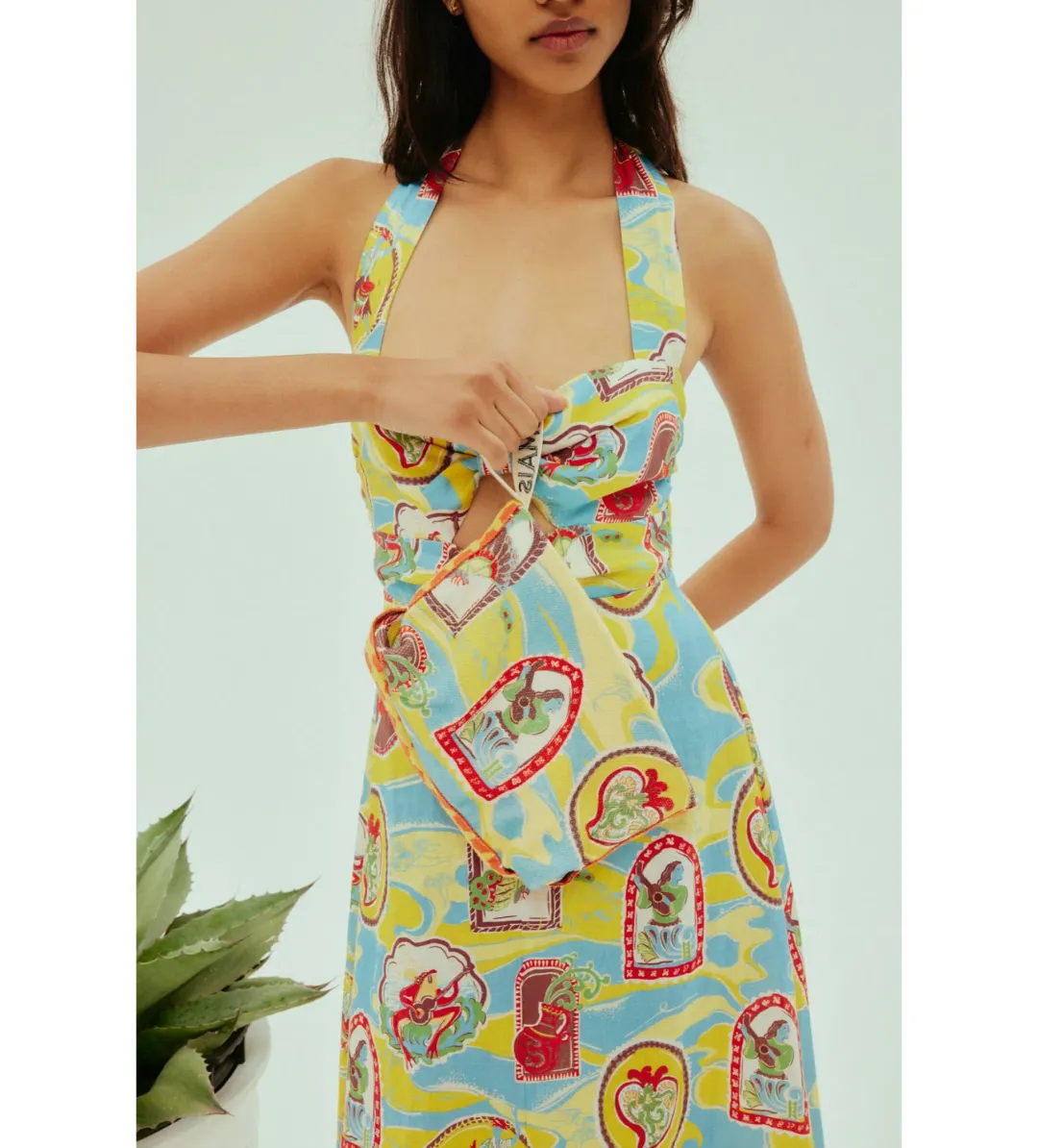 Alemais Emilio Midi Dress Multi Size 10 for rent on The Volte - main image