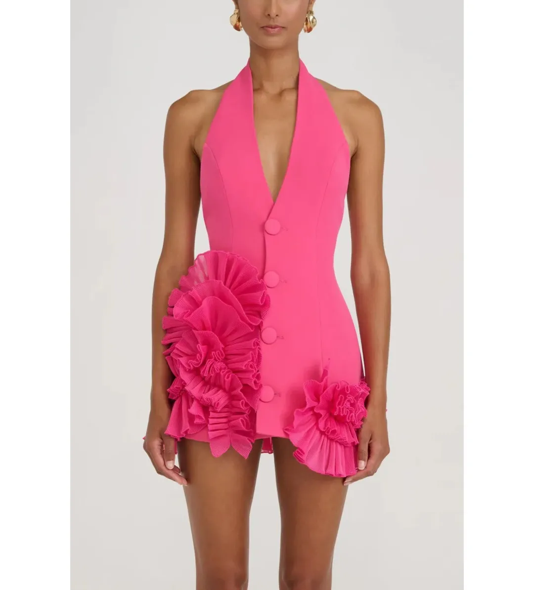 Eliya the Label Belinda Mini Dress Magenta Size S/AU 8 for rent on The Volte - main image