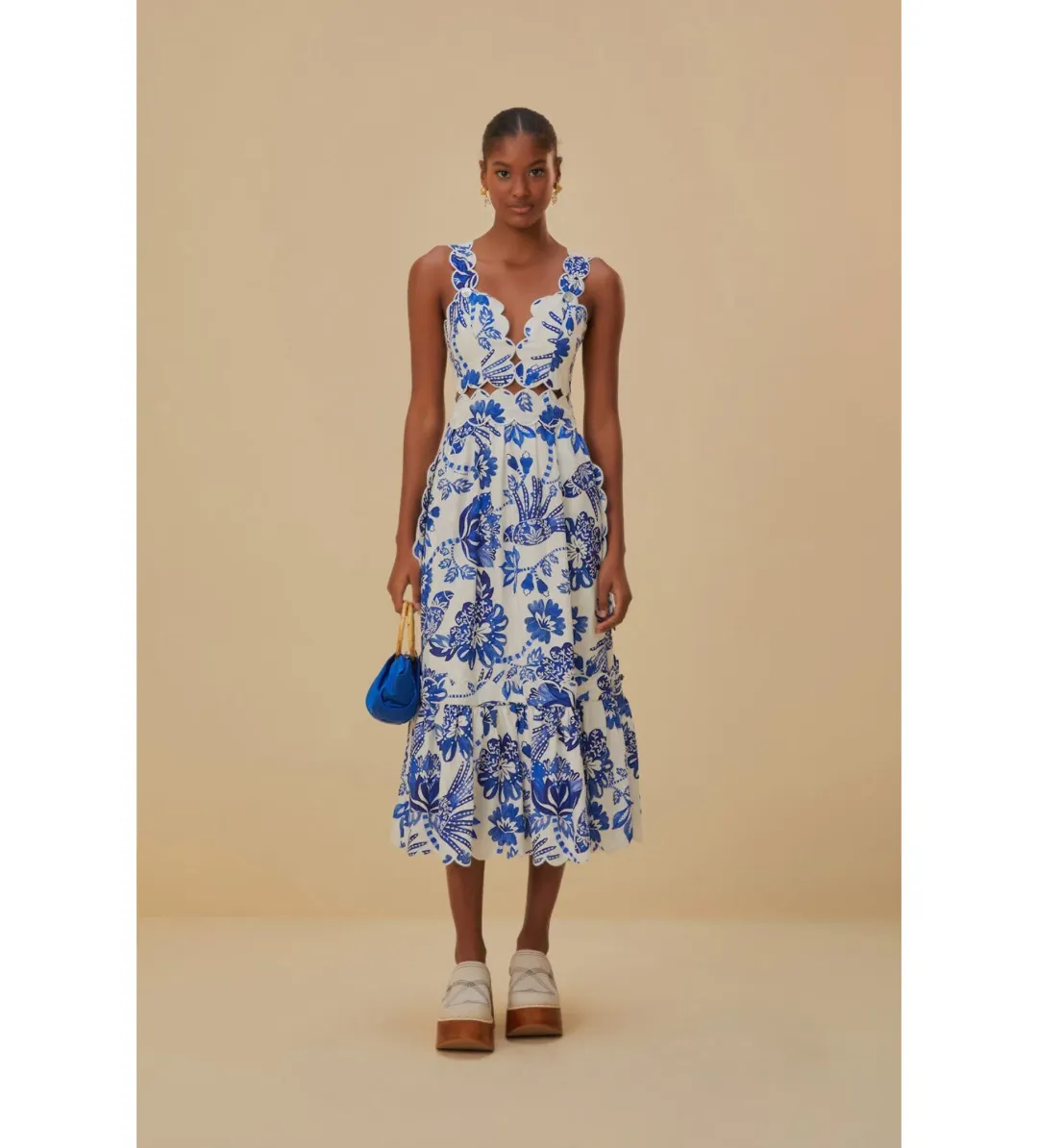 Farm Rio Flowerful Birds Midi Dress AU 4 for rent on The Volte - main image