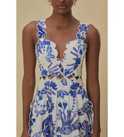 Farm Rio Flowerful Birds Midi Dress AU 4 for rent on The Volte - image 3