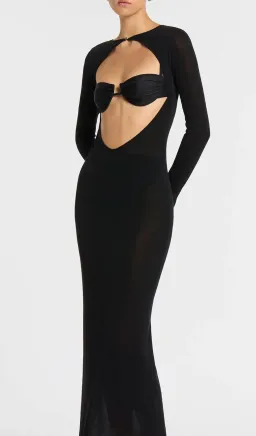 Sir Eva Knit Midi Dress Black Size 8 for rent on The Volte - image 2