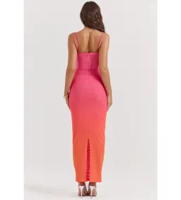 House Of Cb Calista Ombre Maxi Dress Pink  Size S / Size Au 8 for rent on The Volte - image 5