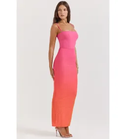 House Of Cb Calista Ombre Maxi Dress Pink  Size S / Size Au 8 for rent on The Volte - image 3