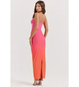 House Of Cb Calista Ombre Maxi Dress Pink  Size S / Size Au 8 for rent on The Volte - image 4