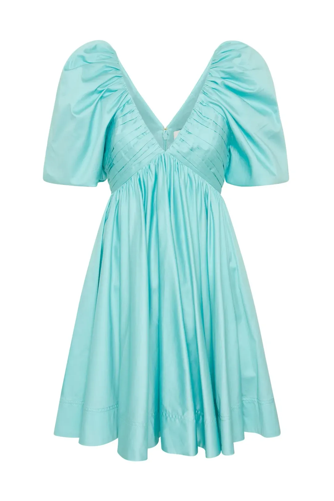 AJE Gabrielle Plunge Mini Dress Spearmint Blue Size 16 for rent on The Volte - main image
