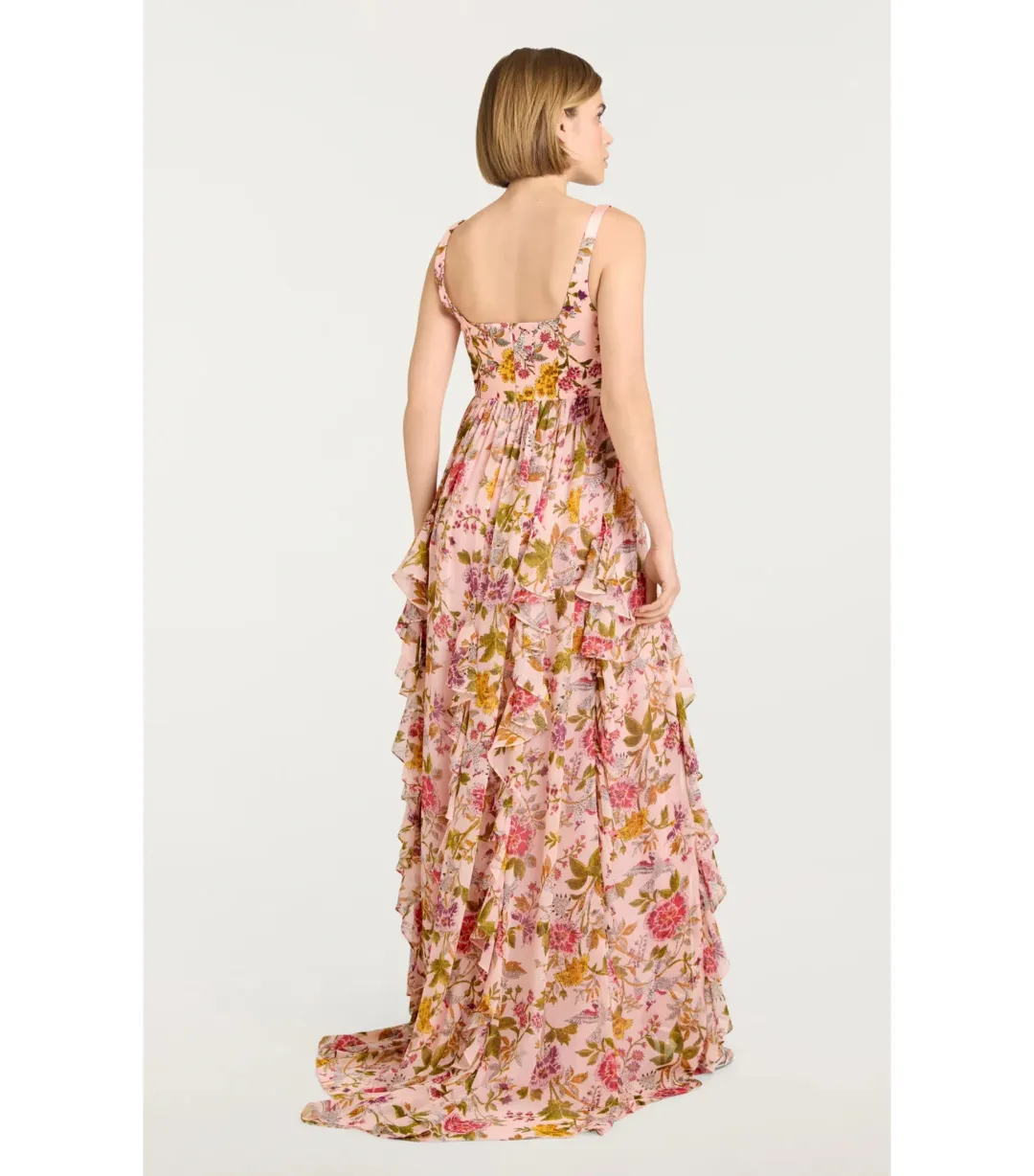 Cinq a Sept Xiomara Dress Pink Floral Size AU 8  for rent on The Volte - main image