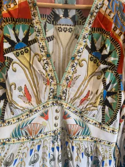 Camilla Valley of the Queens Shaped Waistband Dress with Gathered Sleeves Size M / AU 12 for rent on The Volte - image 5