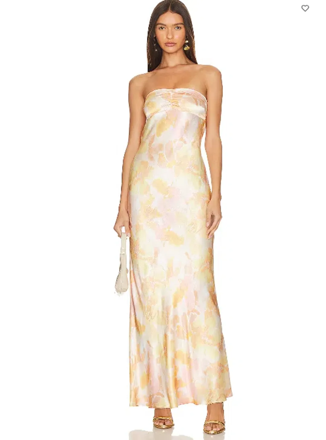 Bec + Bridge Indi Strapless Maxi Dress in Floral Haze Size AU 12  for rent on The Volte - main image
