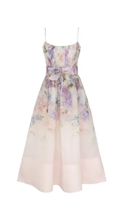 Zimmermann Dawning Corset Midi Dress Multi Hydrangea Size 1/AU 10 for rent on The Volte - image 4