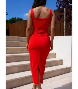 Effie Kats Marbella Dress Cherry Red Size L / AU 12 for rent on The Volte - image 5