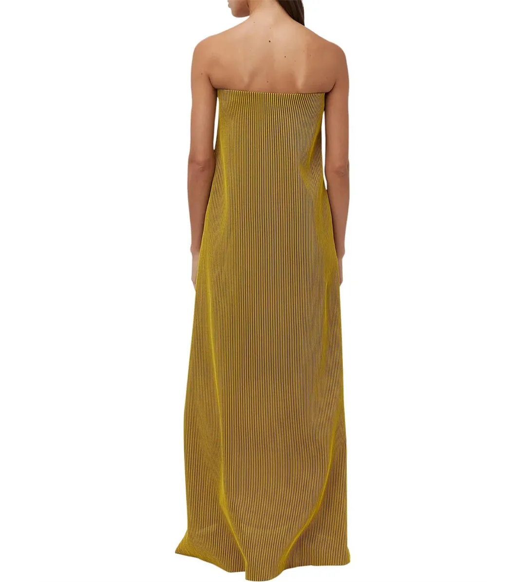 Camilla and Marc Izaro Maxi Dress Brown/Yellow Size 10  for rent on The Volte - main image
