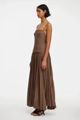 Acler Leasgill Midi Dress in Sepia Size 6 for rent on The Volte - image 2