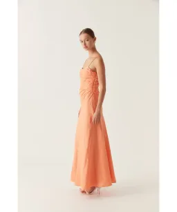 AJE Clarice Draped Maxi Dress Sunset Orange Size 14 for rent on The Volte - image 3