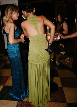 Christopher Esber Orion Gown Olive Green Size AU 10 for rent on The Volte - image 6