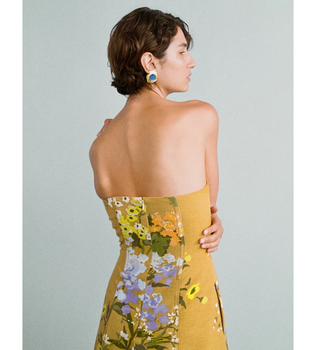 Lovaan Studios Phillipa Midi Dress Meadow Floral Size 10  for rent on The Volte - main image