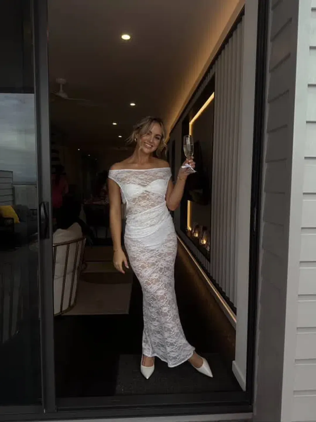 Deconduarte White Lace Maxi Size S/AU 8 for rent on The Volte - main image