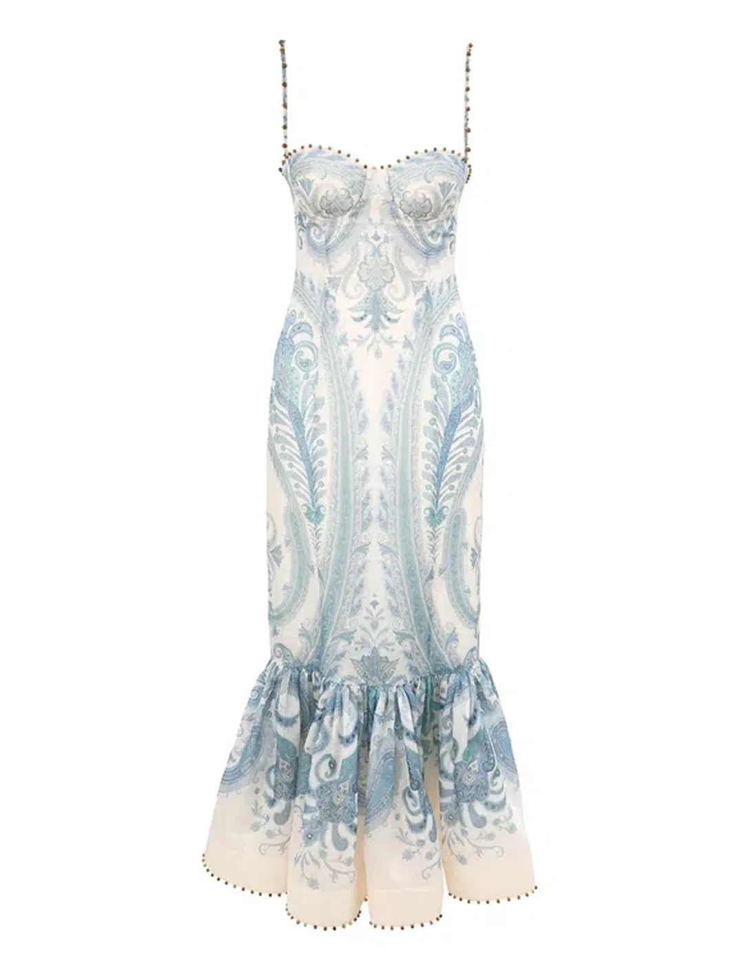 Zimmermann The Illuminate Gown in Turquoise Paisley Size 1 /Au 10 for rent on The Volte - main image
