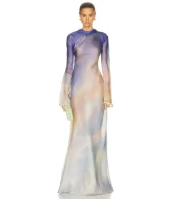 Zimmermann Tama Bias Slip Maxi Dress in Vanilla Blue Sky Size 2 / AU 12 for rent on The Volte - image 1