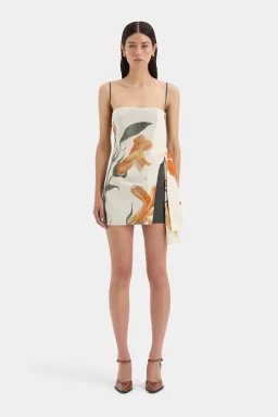 Sir the Label Constance Tie Mini Dress Iris Floral Size 0/Au 6 for rent on The Volte - image 1