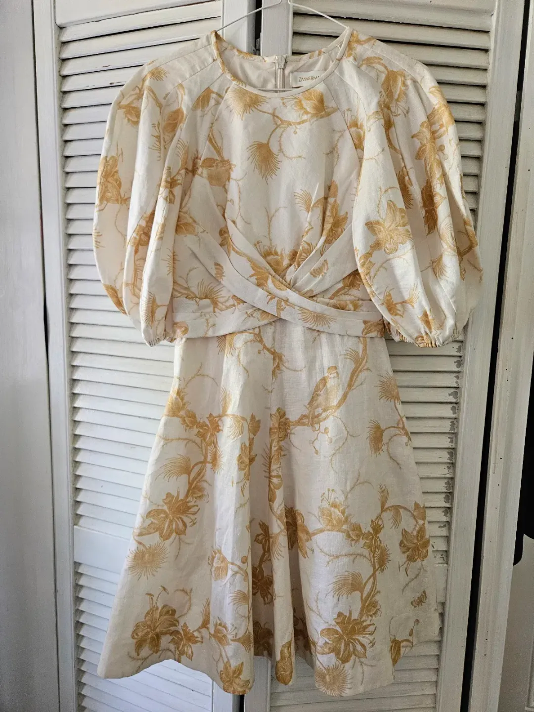 Zimmermann Wrap Mini Keira Beige Size AU 8 for rent on The Volte - main image