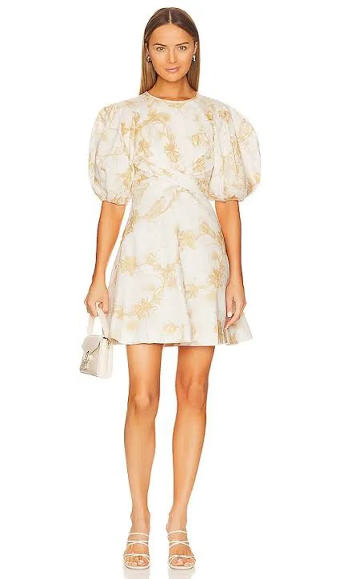 Zimmermann Wrap Mini Keira Beige Size AU 8 for rent on The Volte - main image